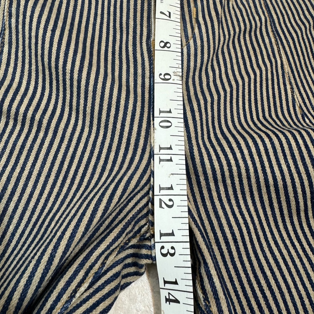 Free People Jayde Railroad Flare Jean in Train Car Stripe Front Pockets Size 29 - Picture 8 of 15